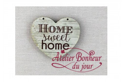 Bouton en bois "Home sweet home"