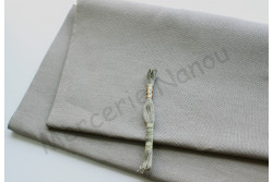 Toile de lin naturel EDIMBURGH de Zweigart, coloris 7011 gris clair 14 fils au cm