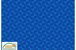 Tissu Patch Stof Quilters Coordinates " Carrés de points en 3 D bleu roi "