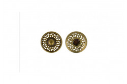 Bouton pression dentelle à coudre couleur bronze 24 mm