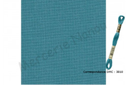 Toile de lin NEWCASTLE de Zweigart, coloris 6134 bleu turquoise