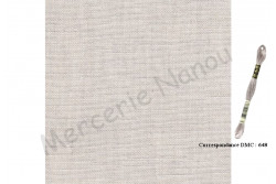 Toile de lin BERGEN de Zweigart, 18 fils/cm, coloris 52 naturel clair