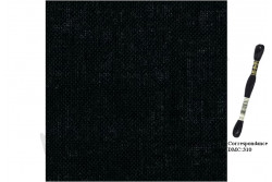 Toile de Lin CASHEL de Zweigart , coloris 720 noir
