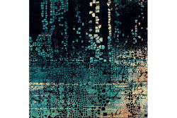Tissu Stof "Fractured Mosaic - Indigo" de Tim Holtz