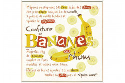 Diagramme au point de croix Lilipoints " Confiture Banane-Rhum "