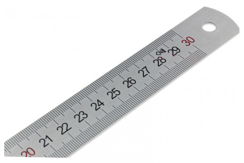 Réglet en inox de 30 cm pour des mesures précises - Cuirtex