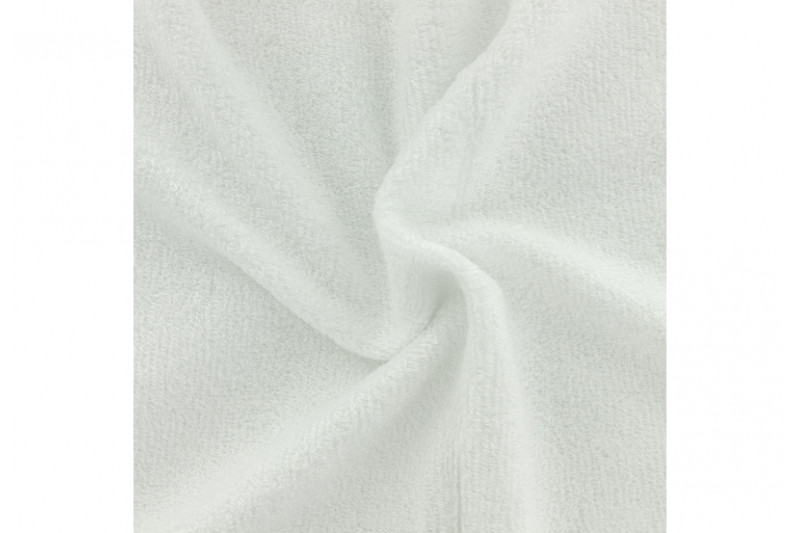 Tissu Eponge Bébé Bambou Tout doux Blanc - Par 10 cm