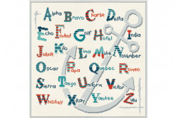 Diagramme au point de croix Lilipoints " Alphabet Maritime"