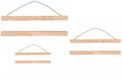 Barres en bois pour suspension style Kakemono japonais