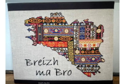 Fiche de broderie à points comptés variés" Breizh Ma Bro"