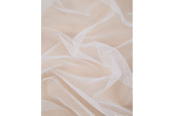 Tulle Bobin pur Coton blanc pour broderie