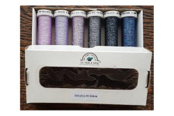 Pack de 6 bobines de fils métallisés "Sirène"