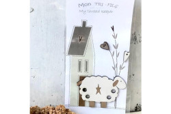 2 Boutons coeurs + Tri Fil mouton