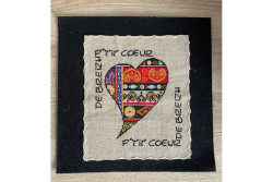 Fiche  de broderie à points de croix" P'tit Coeur"