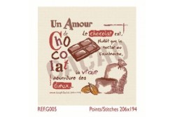 Diagramme au point de croix Lilipoints " Un amour de chocolat"